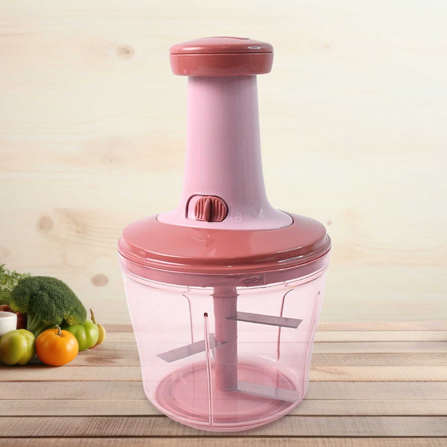 Apex  Quba Push Chopper with Stainless Steel Blades (1000ml) Apex  Quba Push Chopper with Stainless Steel Blades (1000ml)